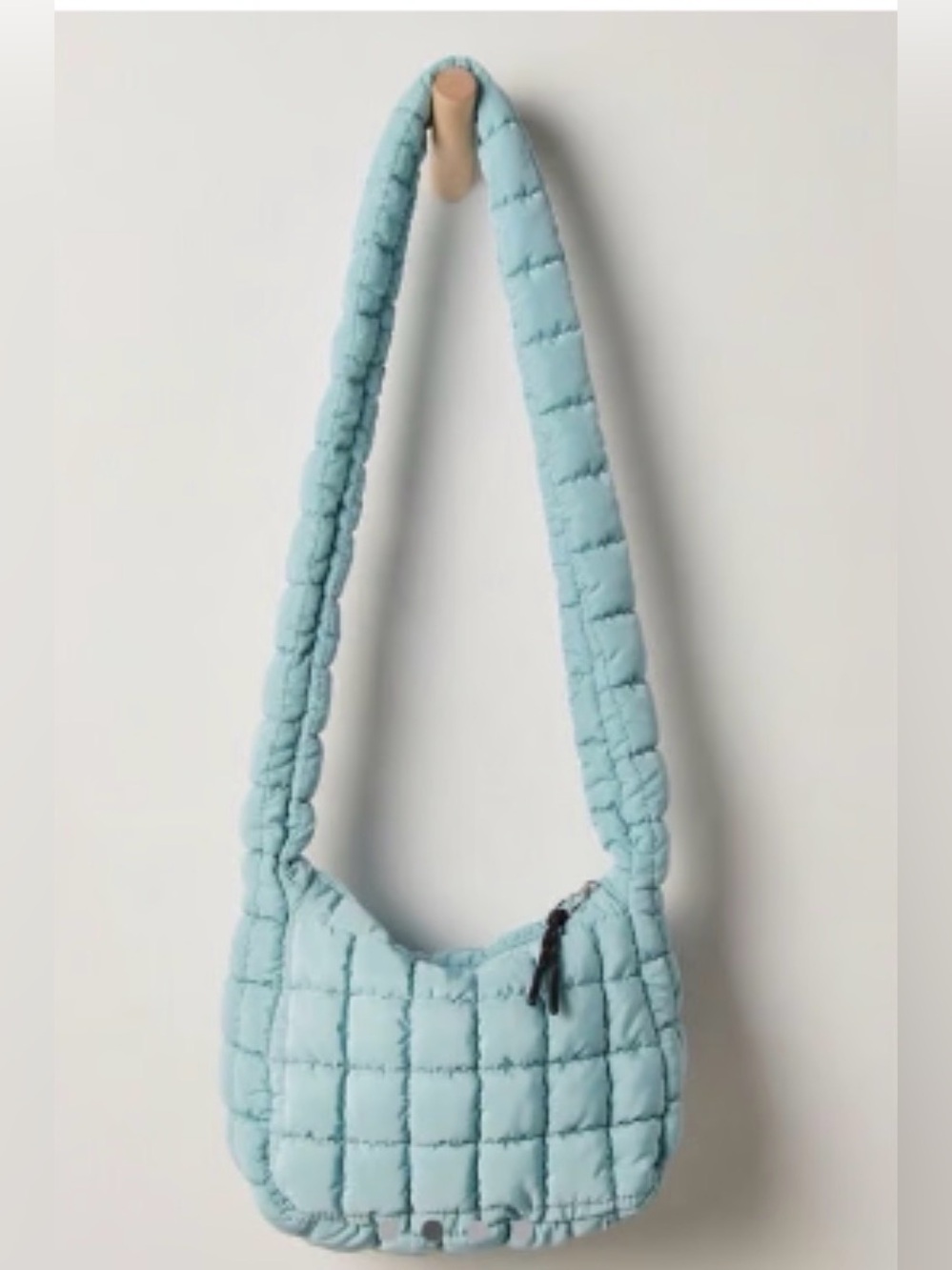 Free People FP Movement Quilted Baby Carryall Sling Bag Puffer Sterling Blue NWT
